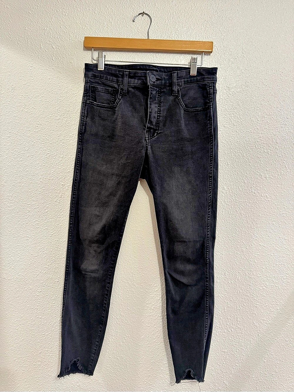 Kut from the Kloth Fab Ab High Rise Ankle Skinny High Rise Black Skinny Jeans